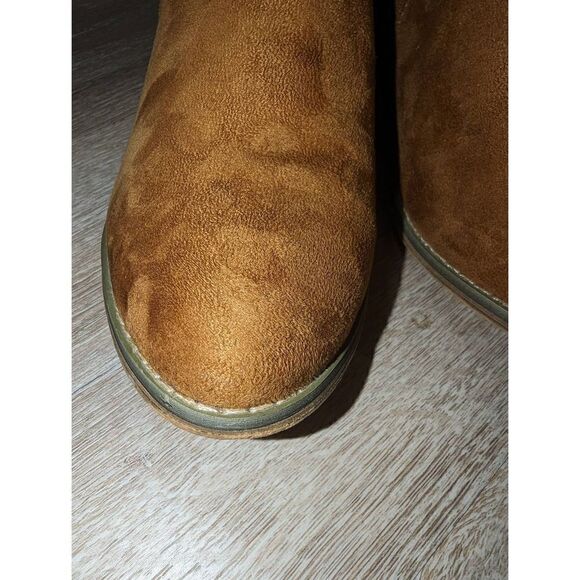 New Boutique‎ by Corkys Cognac Booties Fall Crisp Ankle Boots Shoes Women’s 11 - Picture 14 of 15
